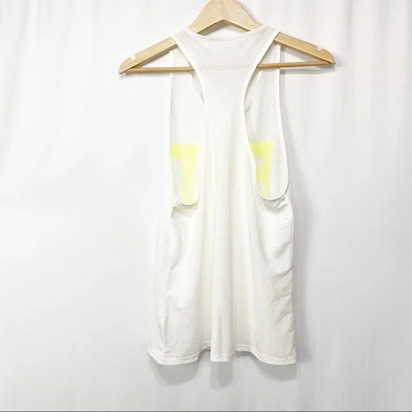 NWT-White RacerBack FIT Yellow tank M - Picture 4 of 8